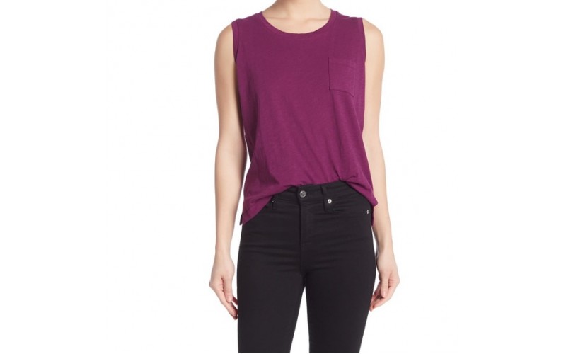 Pocket Slub Muscle Tank Top